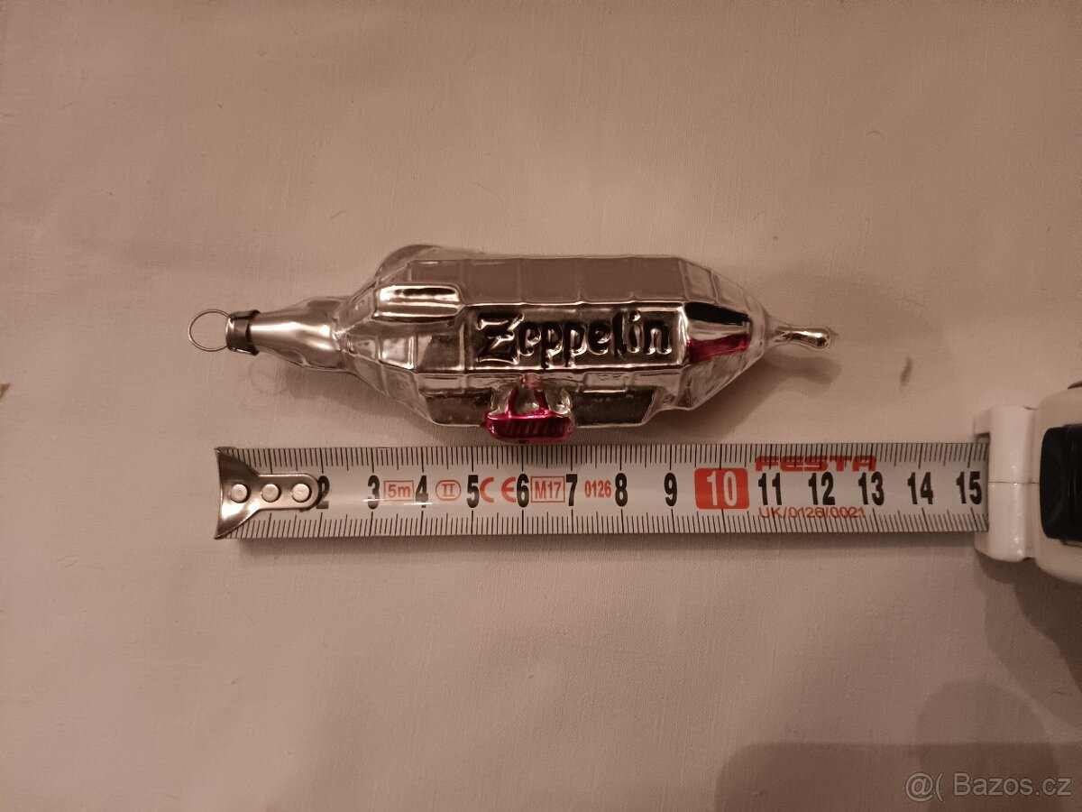 Starožitná vánoční ozdoba -Zeppelin, 1.světová válka
