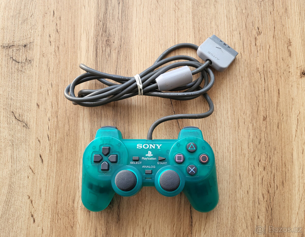 Ovladač Sony playstation 1, scph-1200, green