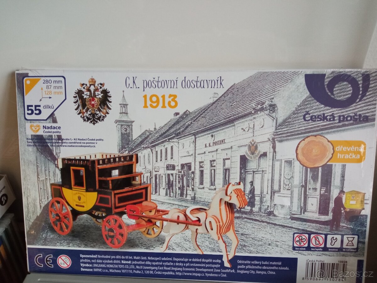 Nová dřevěná skládačka Poštovní dostavník