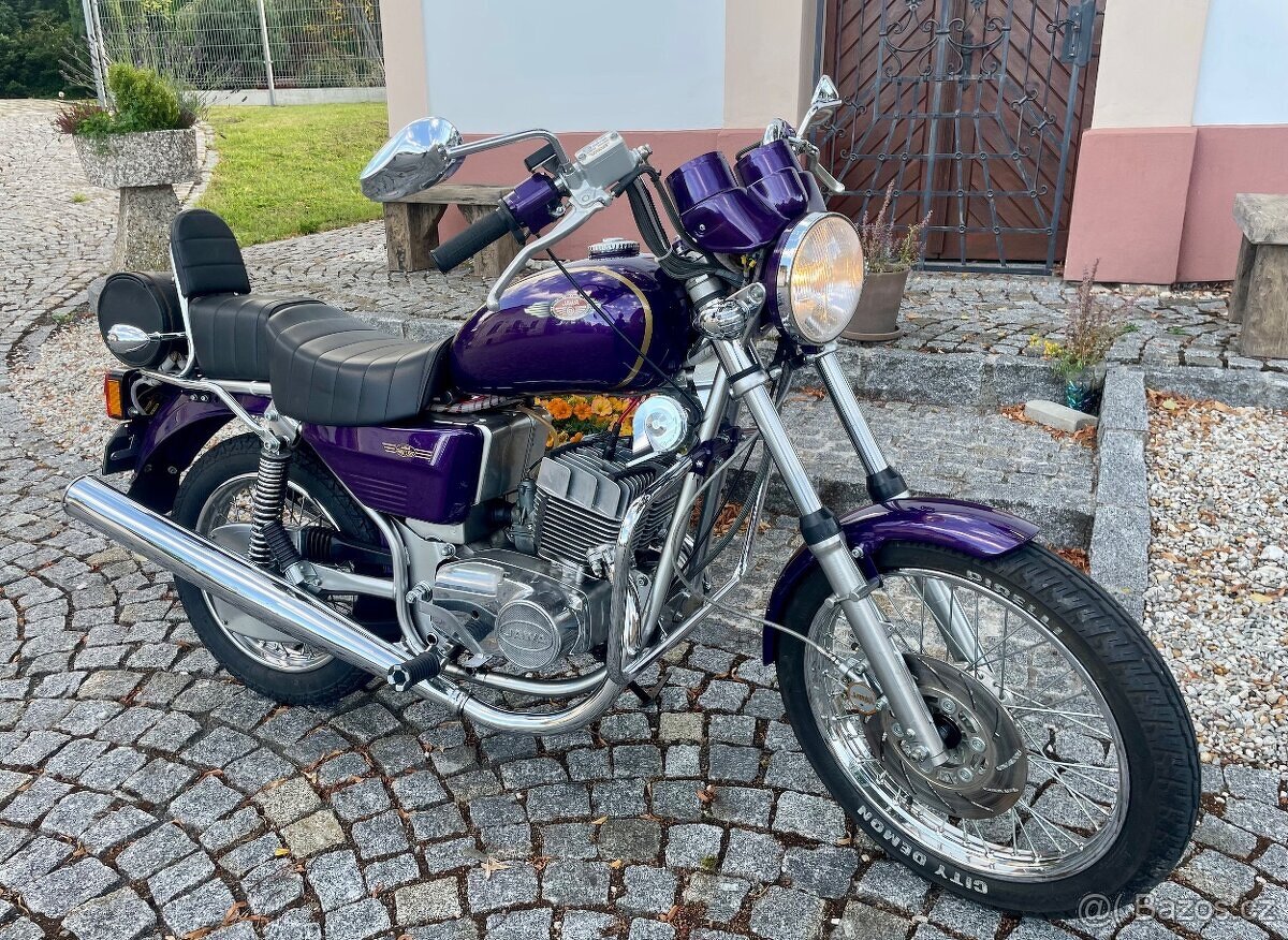 350 Chopper s alarmem, el. startérem, TP ČR