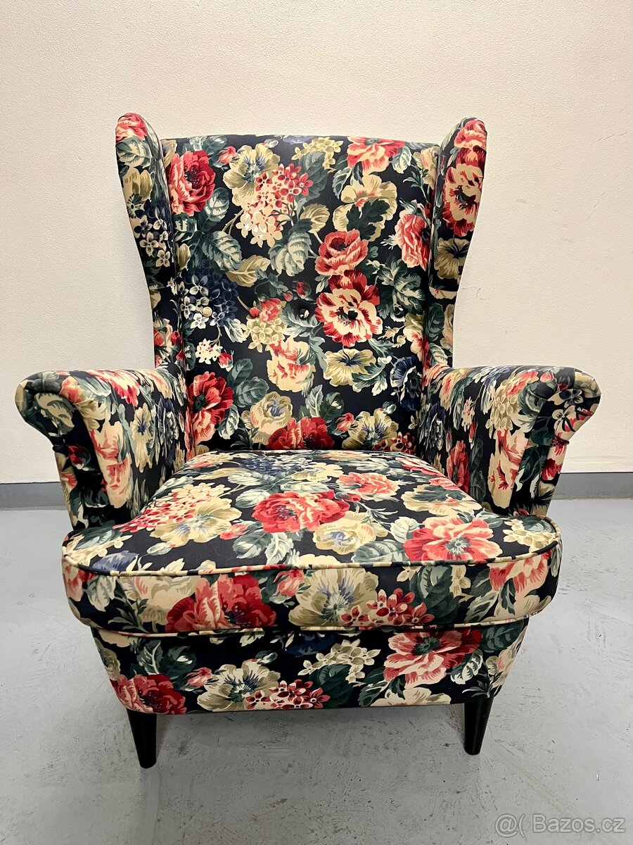 křeslo ušák IKEA Strandmon vč. polštářku