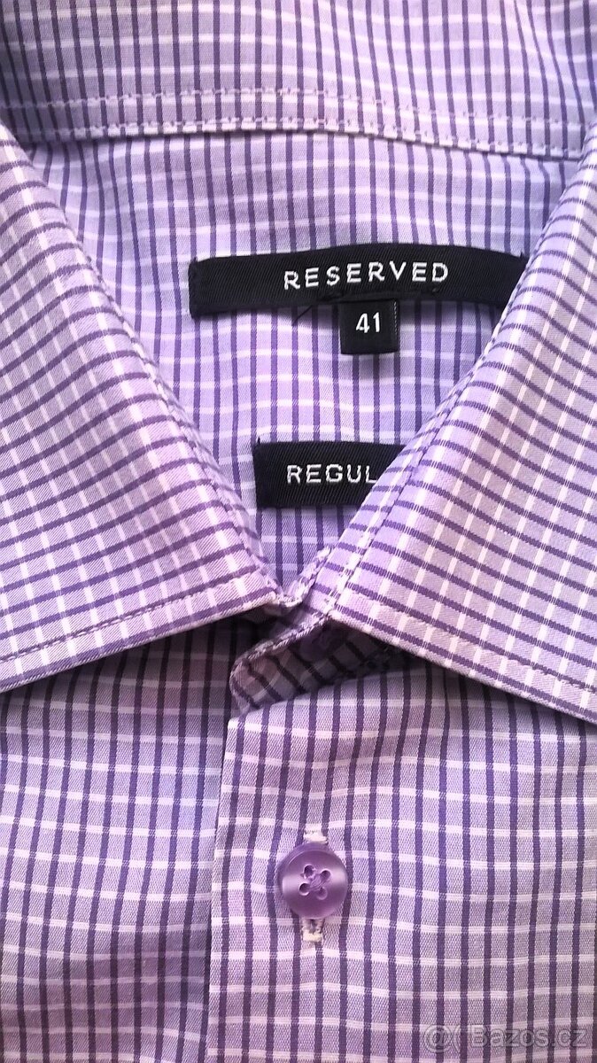 PÁNSKÁ KOŠILE RESERVED FIALOVÁ VELIKOST 41