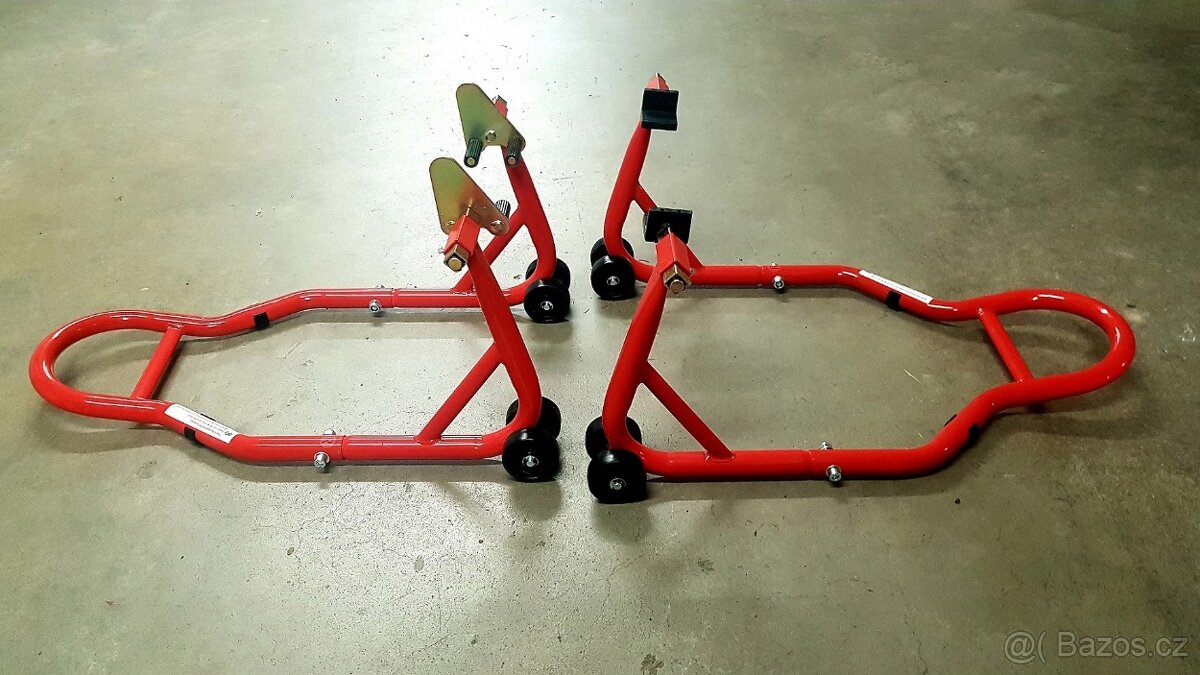 Moto stojany – sada přední + zadní / 2 kusy