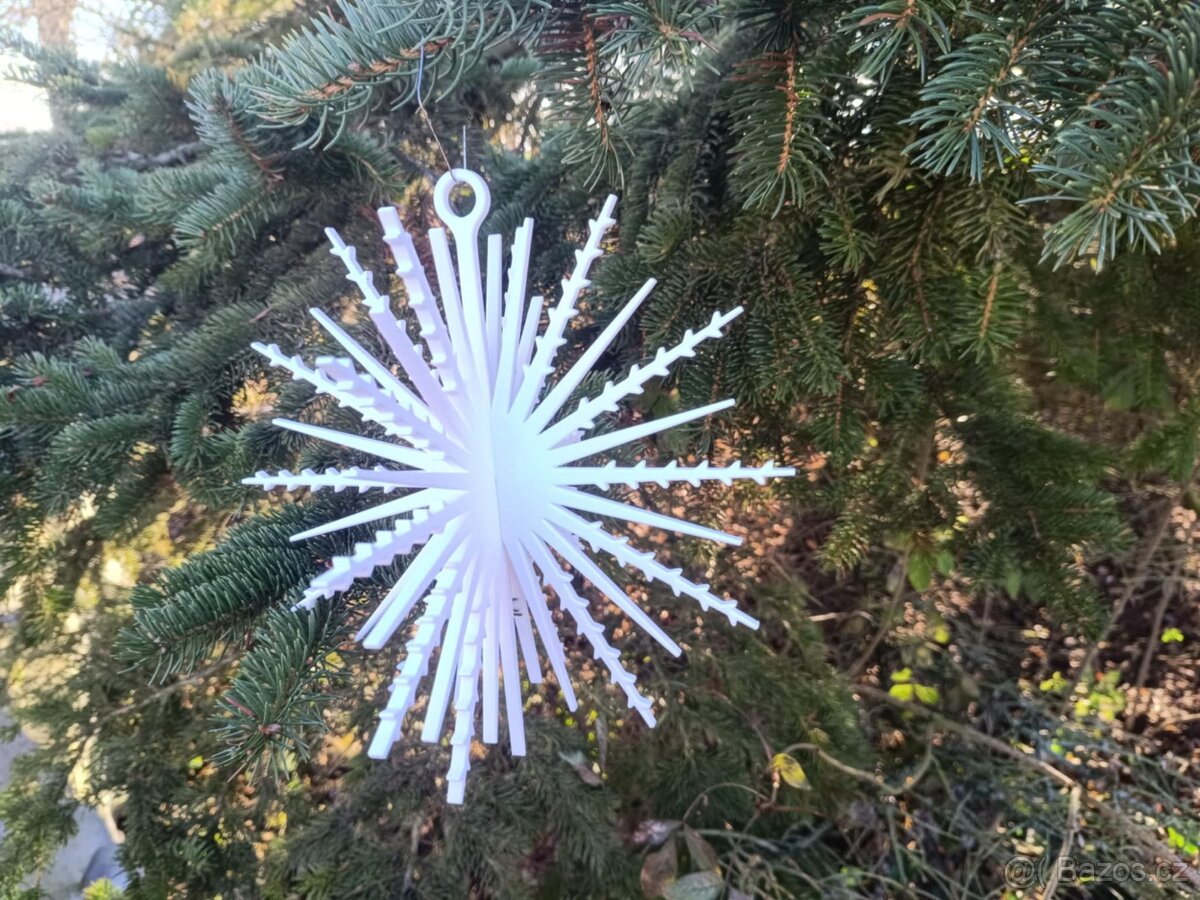 Vánoční retro vločka 25cm