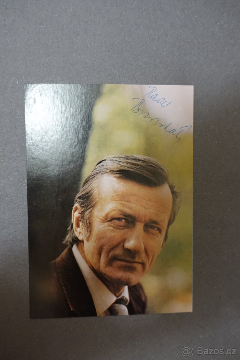 Autogram - Herec - Radoslav Brzobohatý - pohlednice