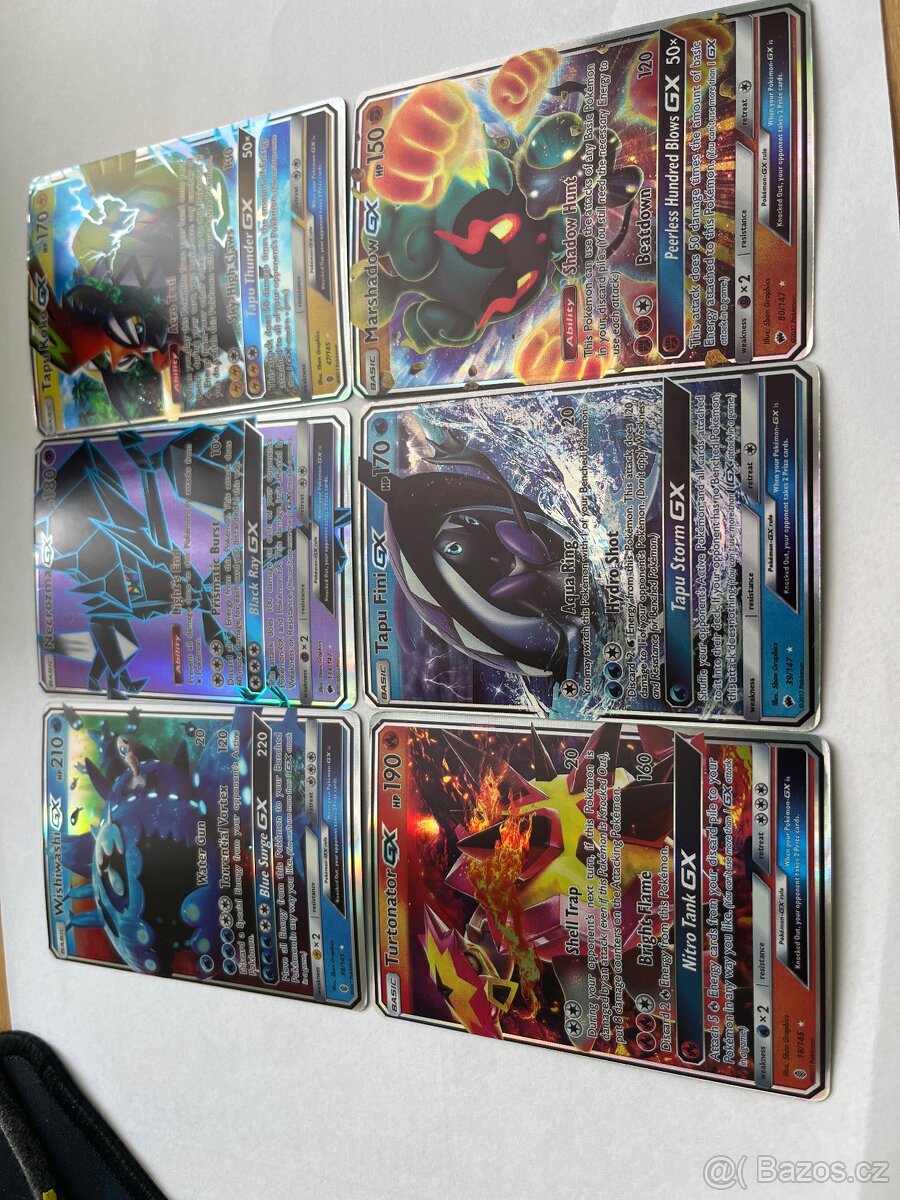 Set pokemon karty GX 6 kusů set 8