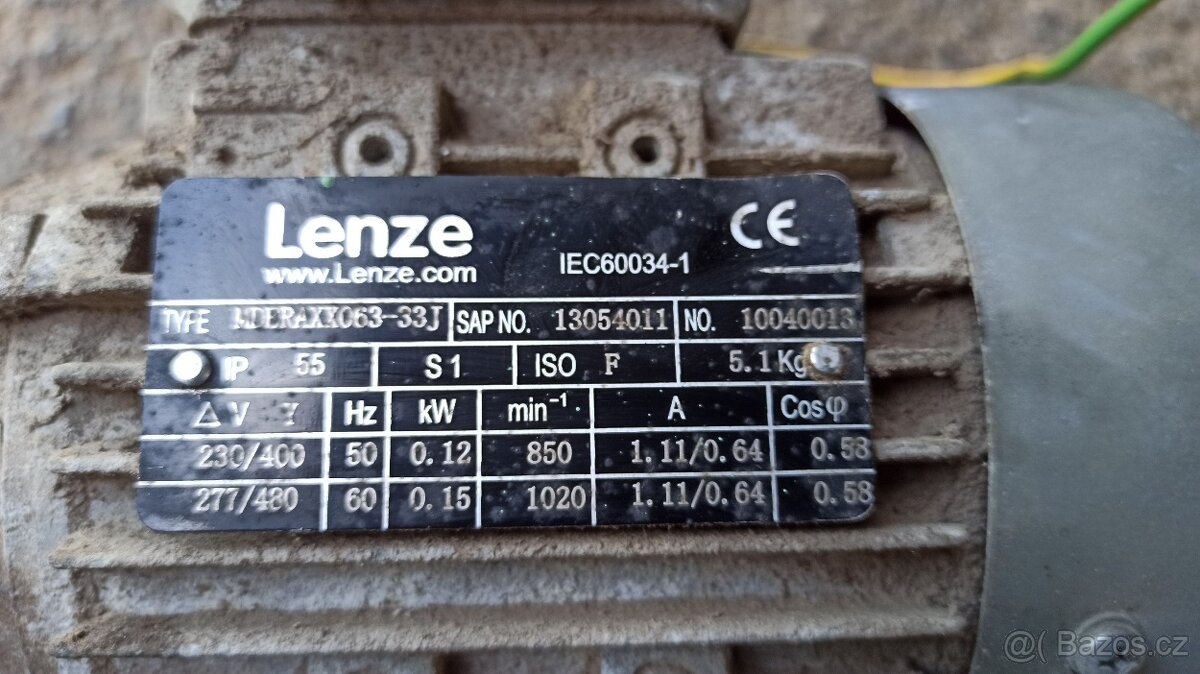 Elektromotory Lenze s převodovkou