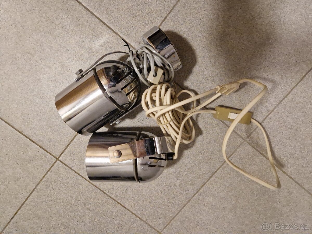 Dvojice světel chrom patice E27