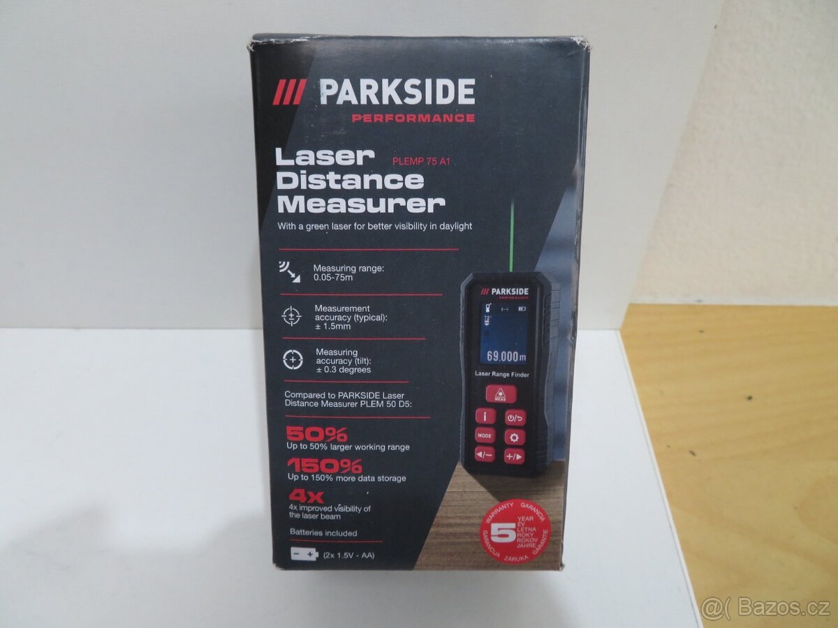 Laserový meřič vzdálenosti Parkside PLEMP 75 A1