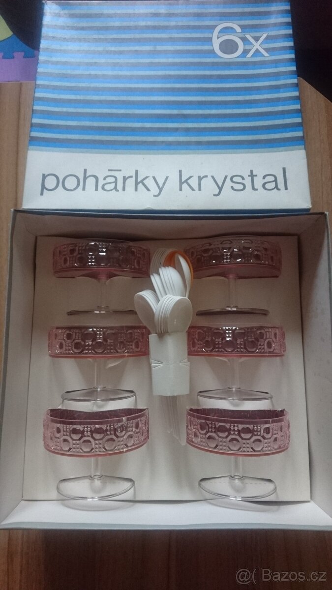 Poháky Krystal/retro/nepoužité