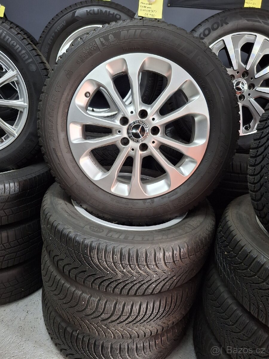 Alu kola Mercedes, R17 + zimní pneu 215/60 R17