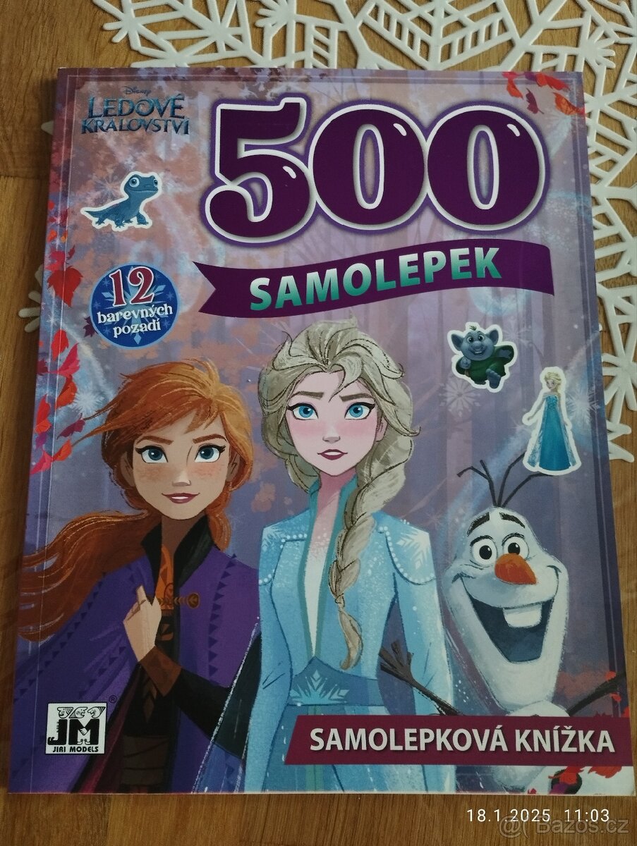 Ledové království samolepková knížka