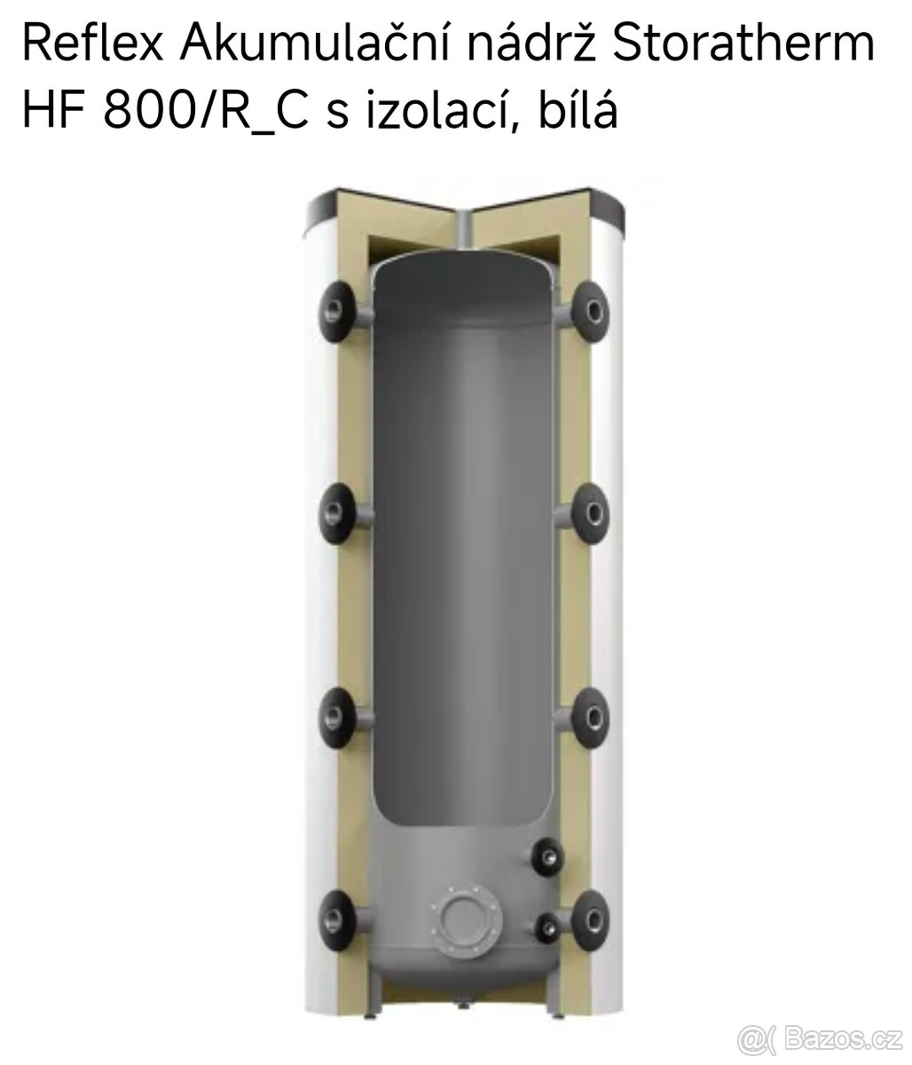 Akumulační nadoba 800l zateplena