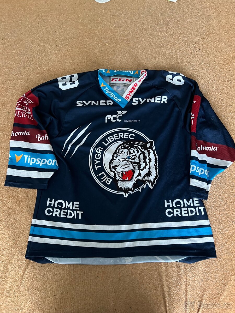 Hokejový dres HC Bílí Tygři Liberec 69 Zachar XL