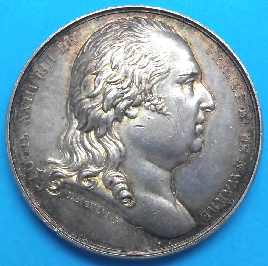 Stříbrná medaile král Ludvík XVIII. Francie