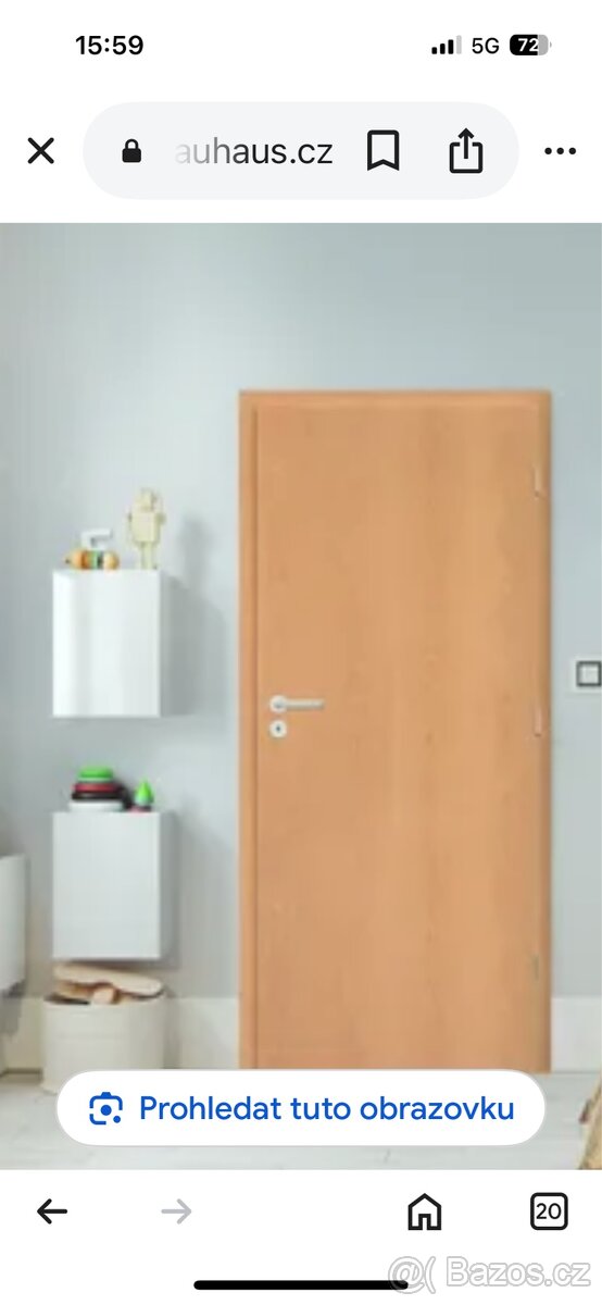 Dveře buk 80 cm levé