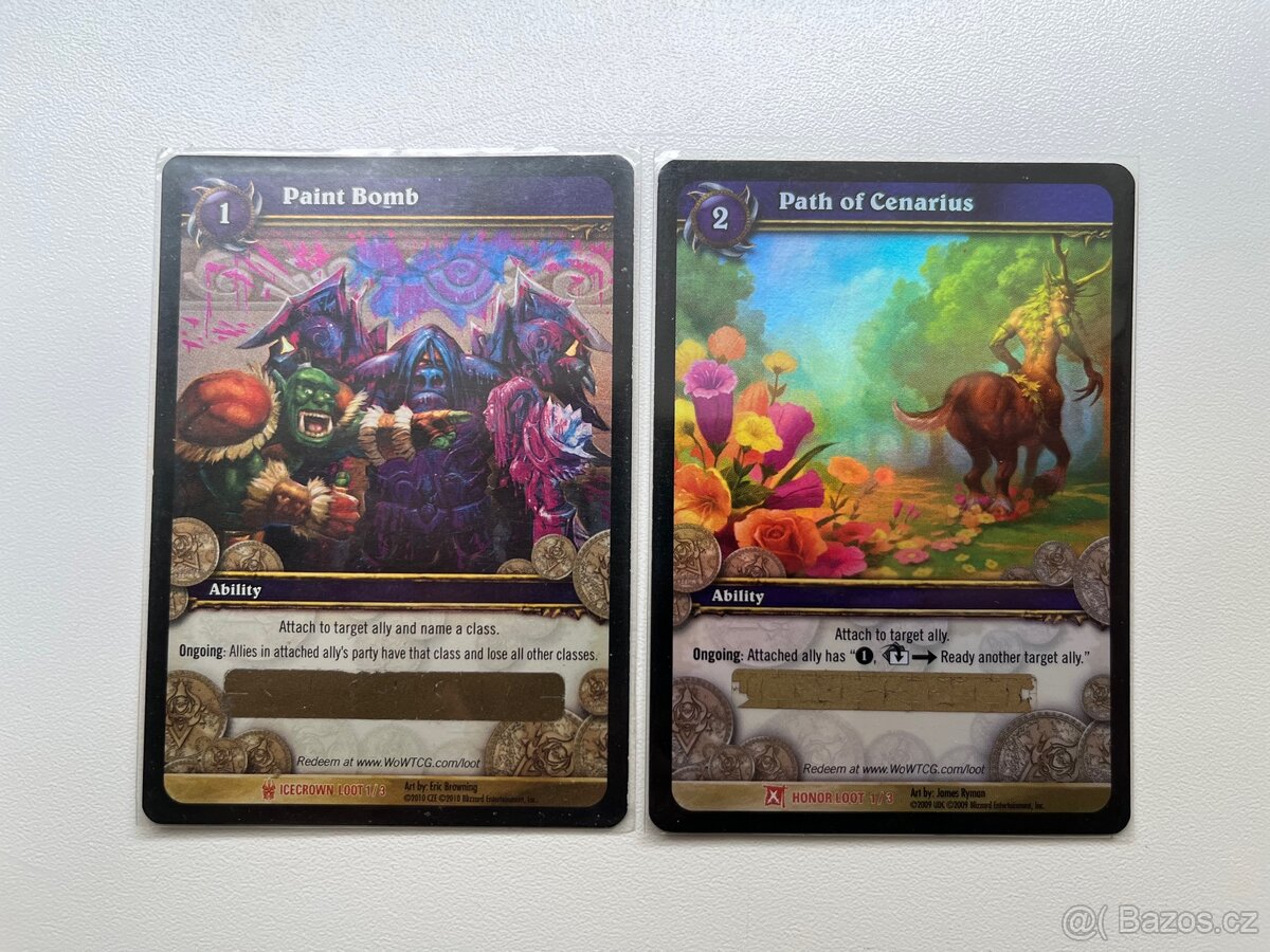 Warcraft TCG 2x Loot cards
