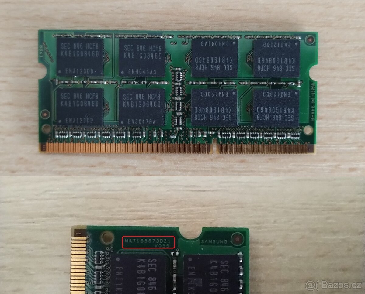 2GB DDR3 SODIMM 1,5V 1066MHz SAMSUNG