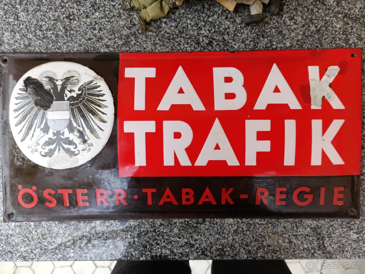Stará smaltovaná cedule