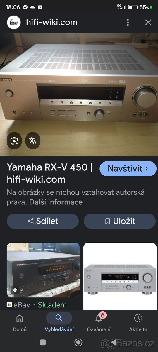 Nejde zapnout Yamaha rx v450
