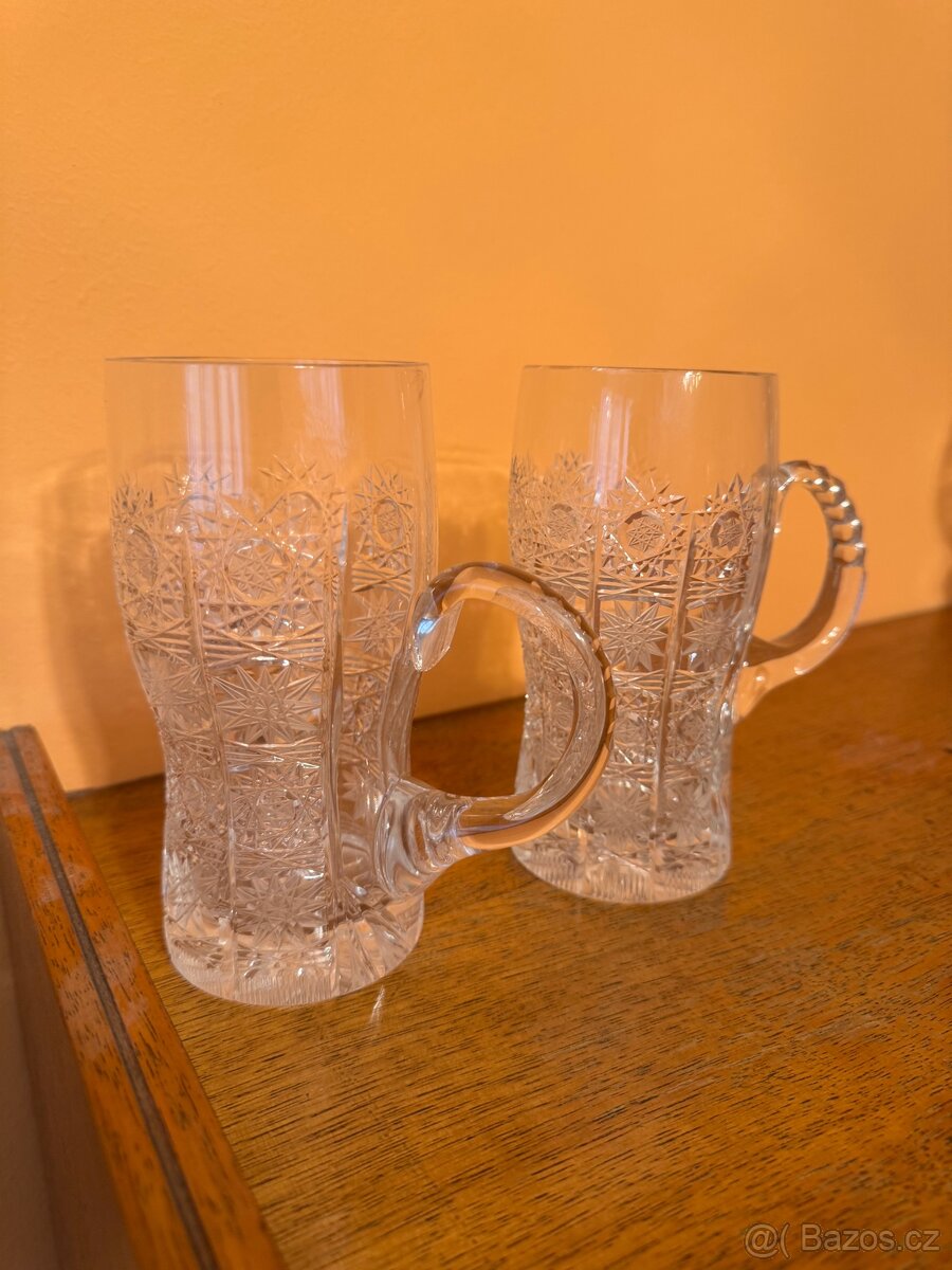 Broušená sklenice na pivo