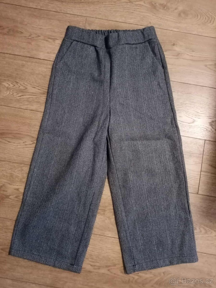 Společenské kalhoty šedé M