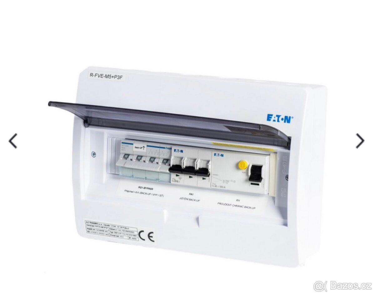 Rozvaděč R-FVE-M5+P3F pro zálohované okruhy FVE
