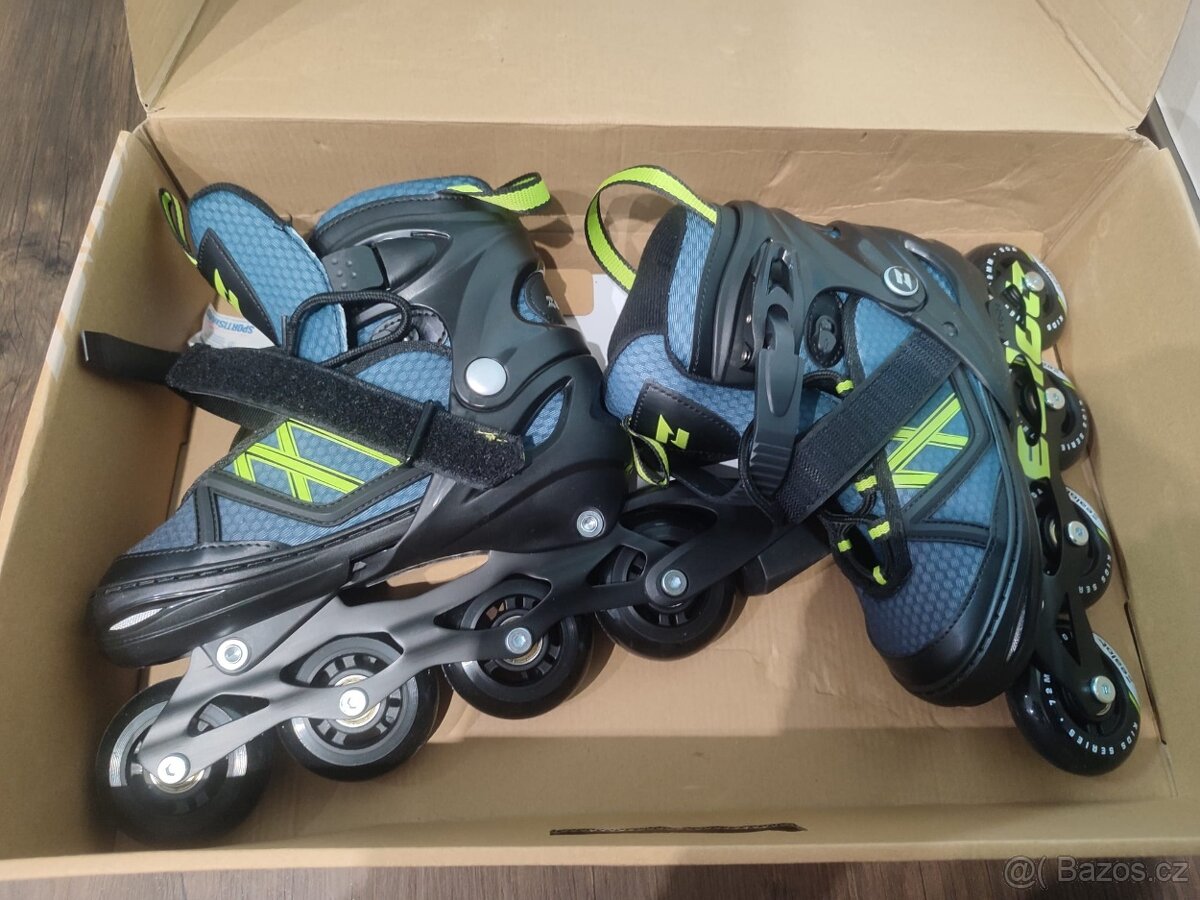 Kolečkové brusle 34-37 rostoucí uplně nové.