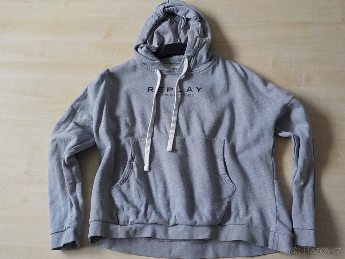 Replay over size šeda mikina vel M/L-žena