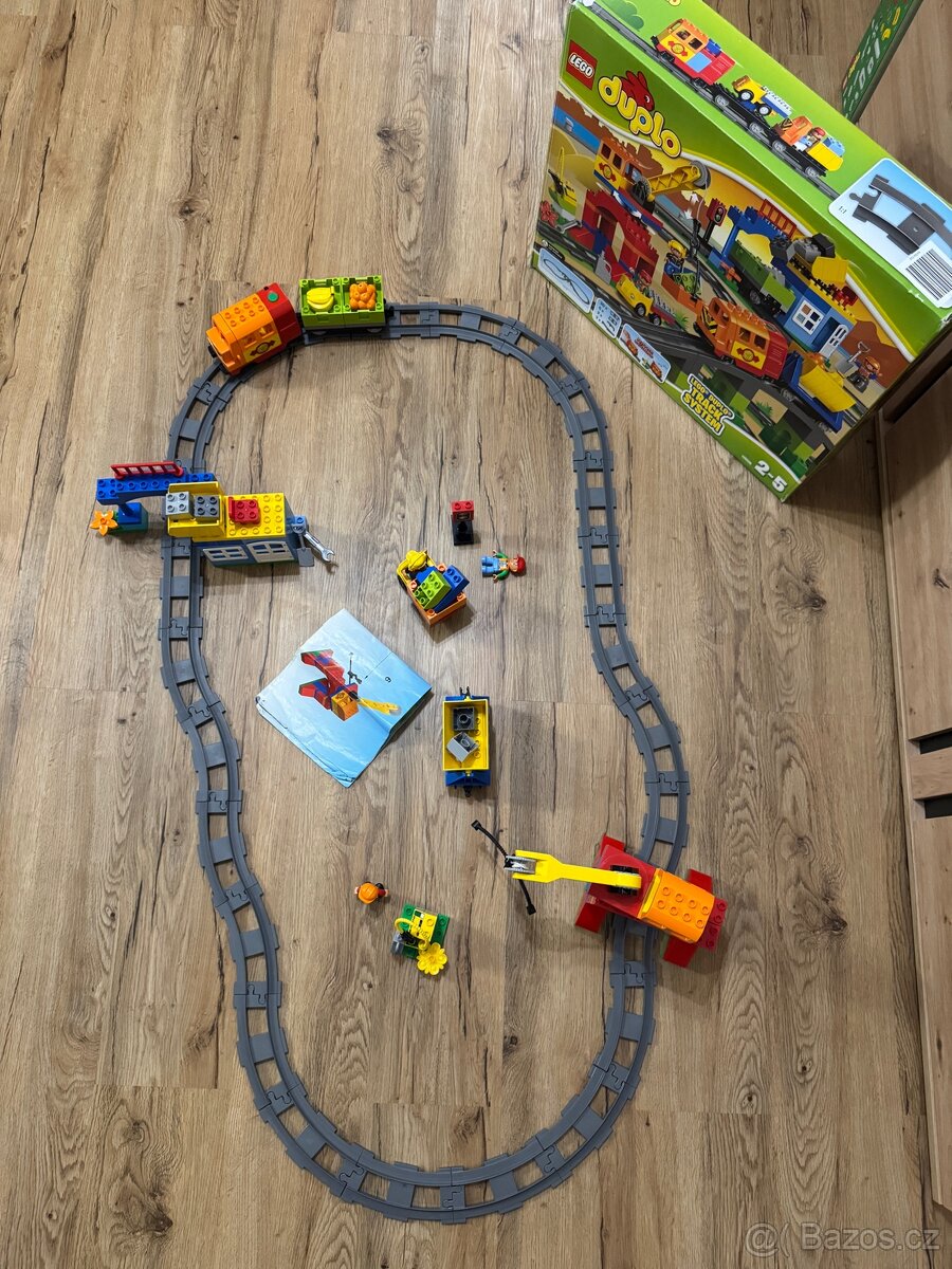 Prodám LEGO Duplo (mašinka, 2x vagonek)