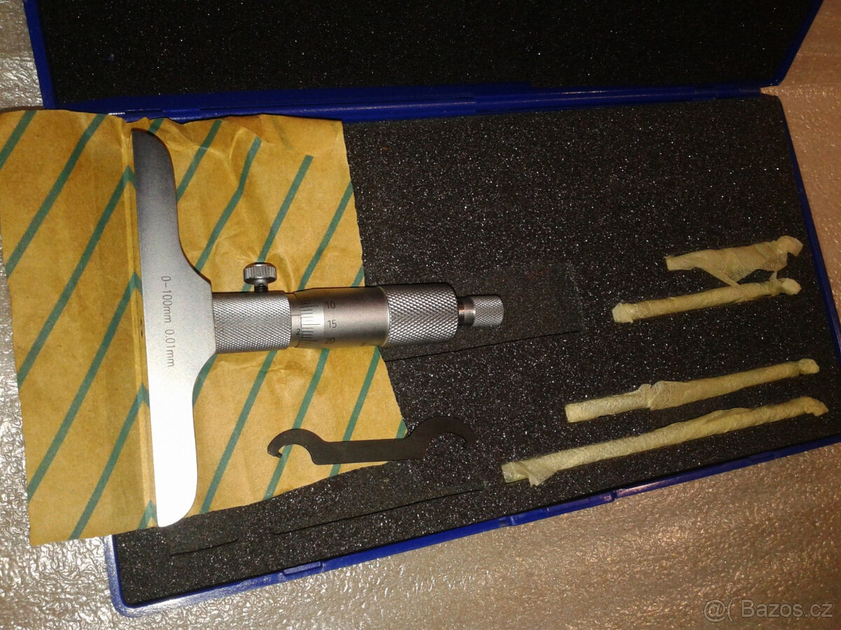mikrometrický hloubkoměr 0-100