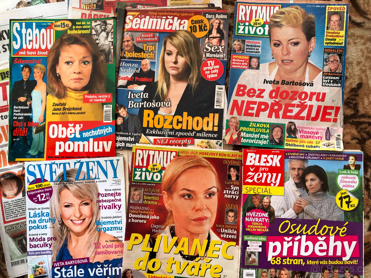 Časopisy a noviny s Ivetou
