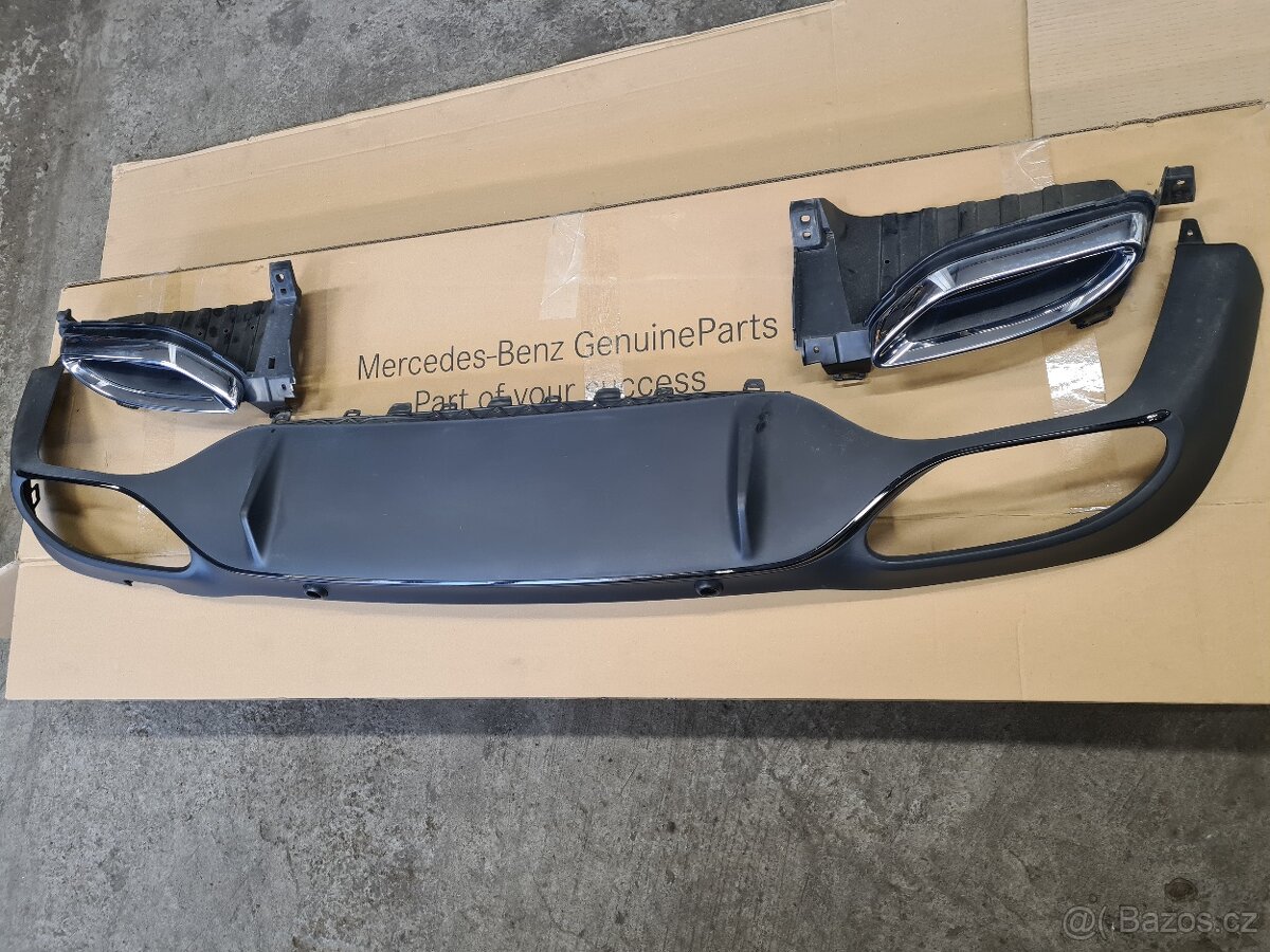 Mercedes S213 kombi AMG paket - difuzor zad. nárazníku lišta