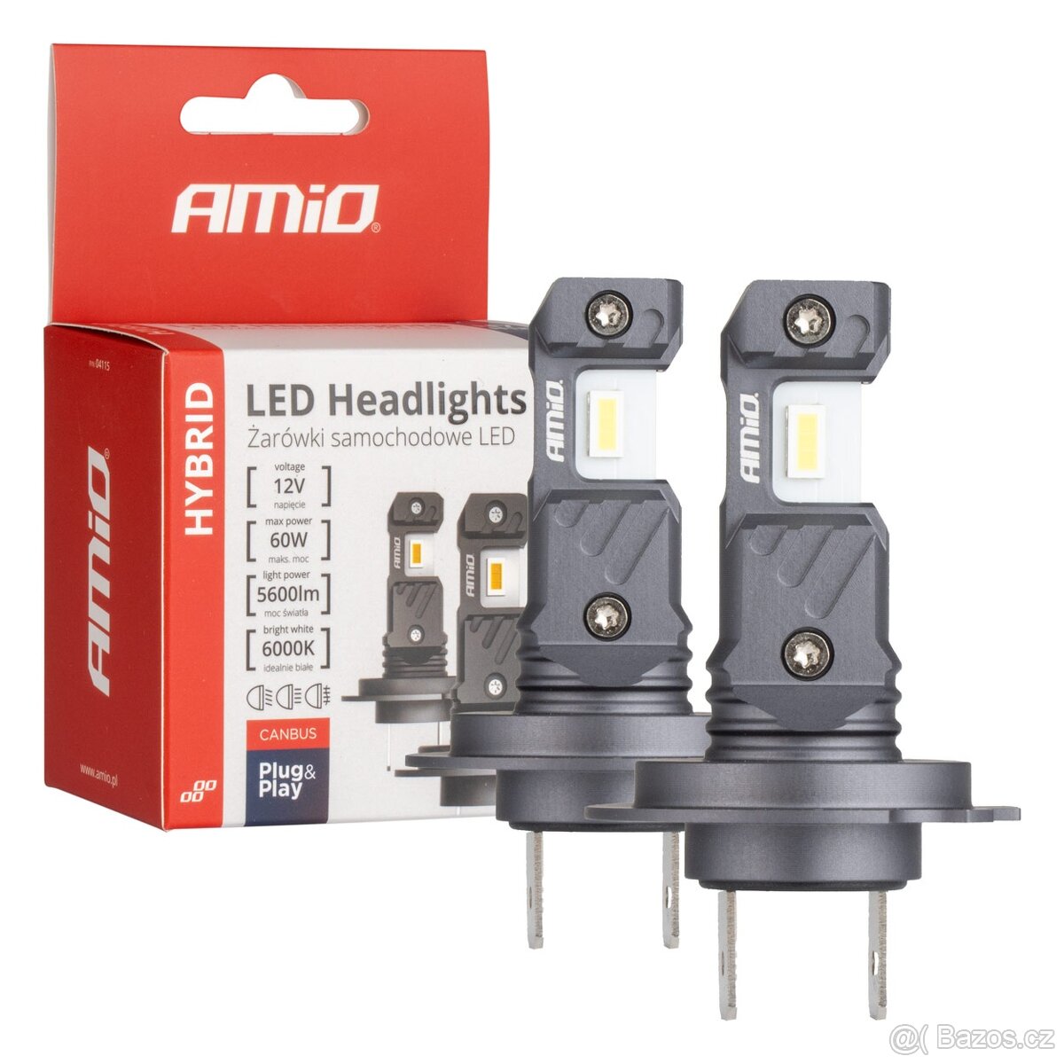 LED žárovky H7 bílá CAN-BUS, 9-18V, 5600LM 2 ks