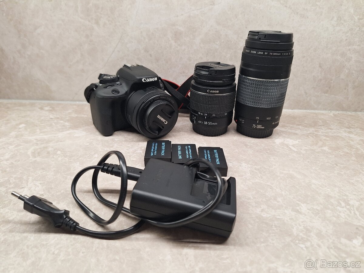 Canon EOS 100D + 3objektivy