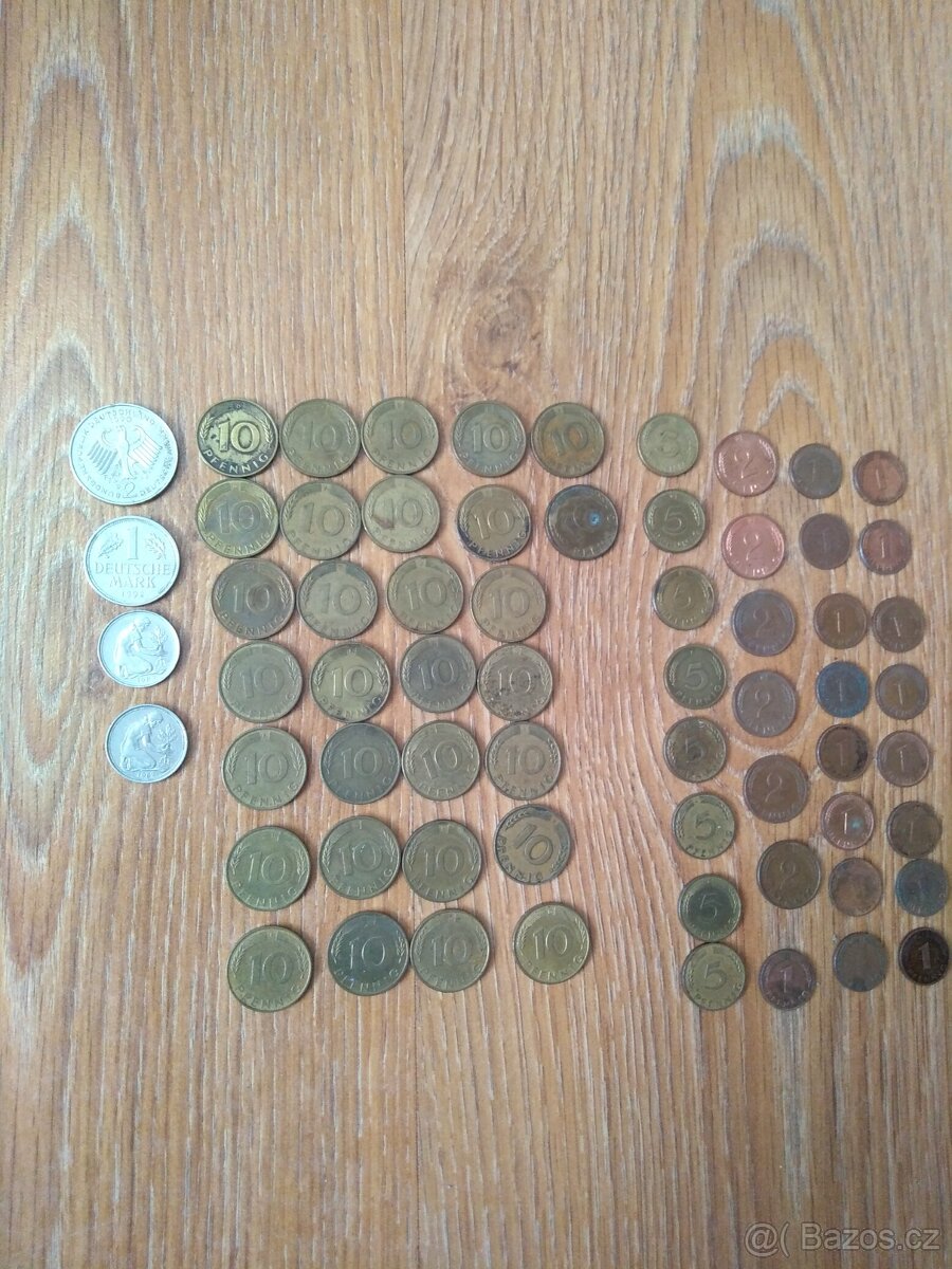 Staré Německé mince marky, pfennig