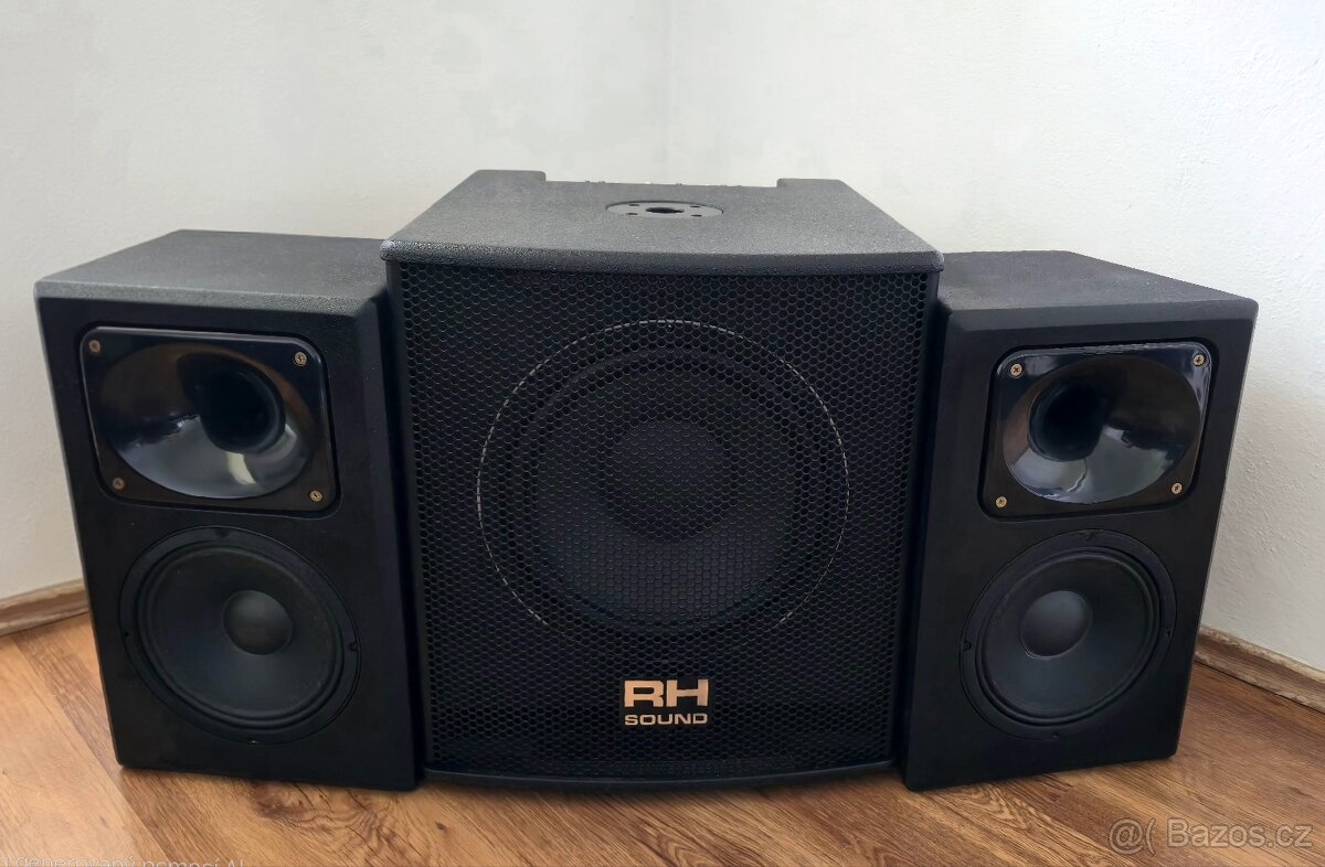 Reprobox PA set, 1x 12"woofer/2x sat=8" středobas + 1"dri