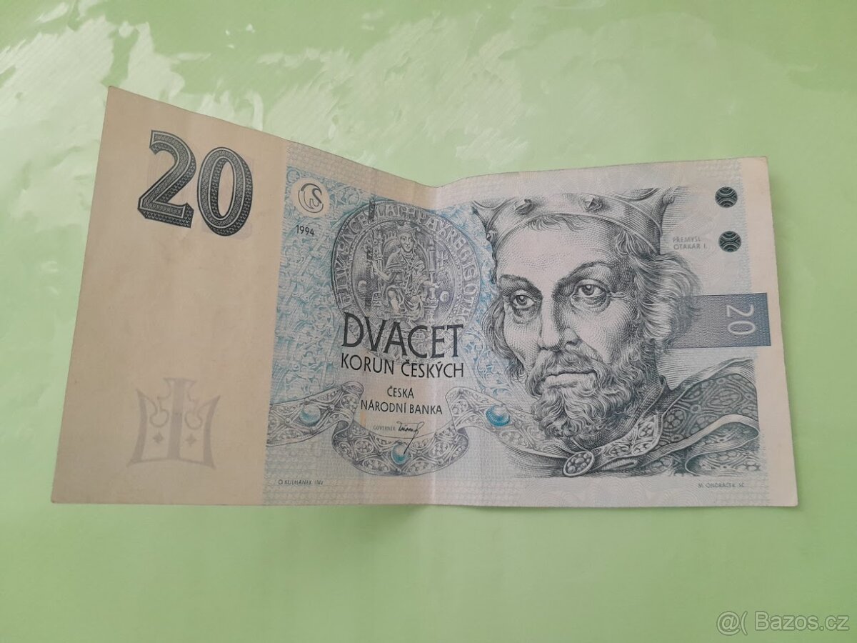 PAPÍROVÁ DVACETIKORUNA PAPÍROVÁ 20 VIZ FOTO IHNED K PRODEJI