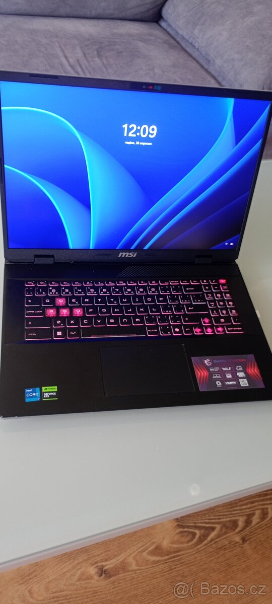 Notebook MSI Sword 17 HX B14VGKG-024CZ (9S7-17T214-024) šedý