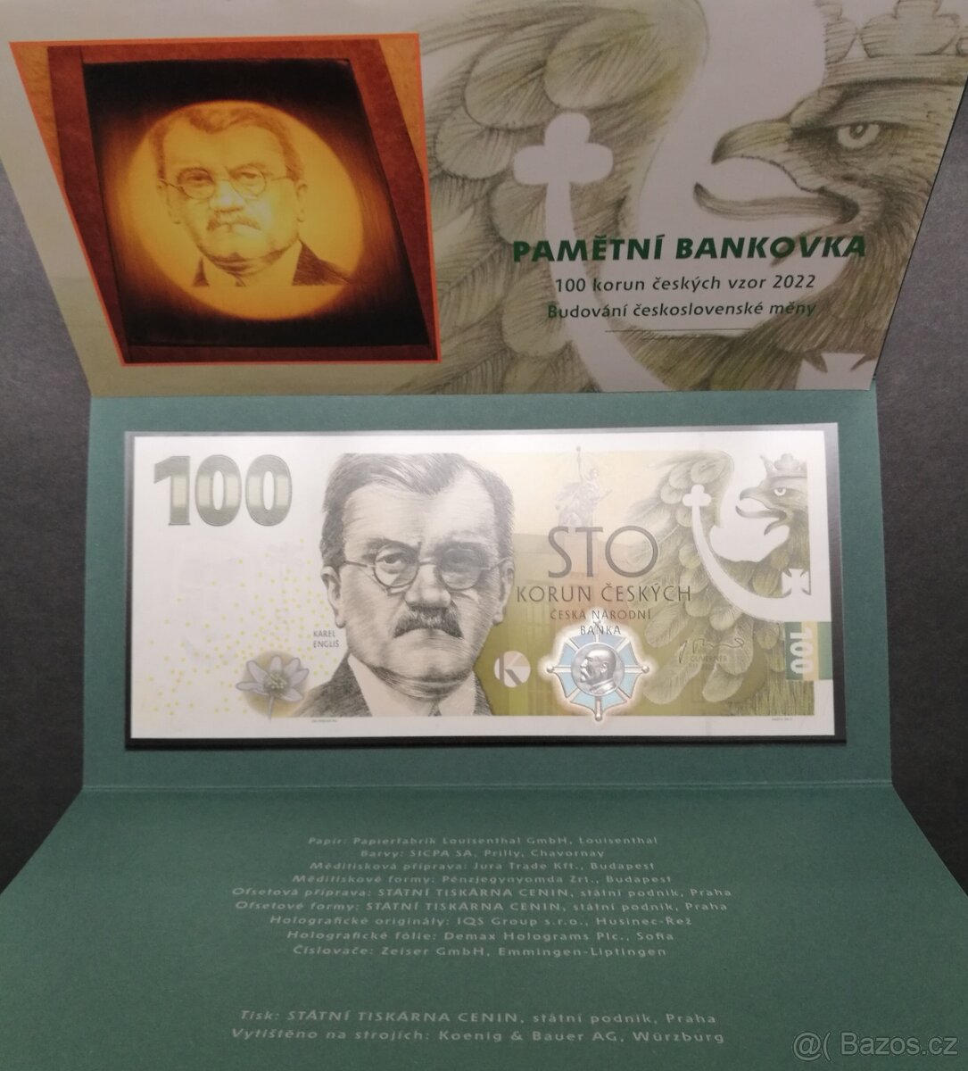 Bankovka 100Kč Engliš
