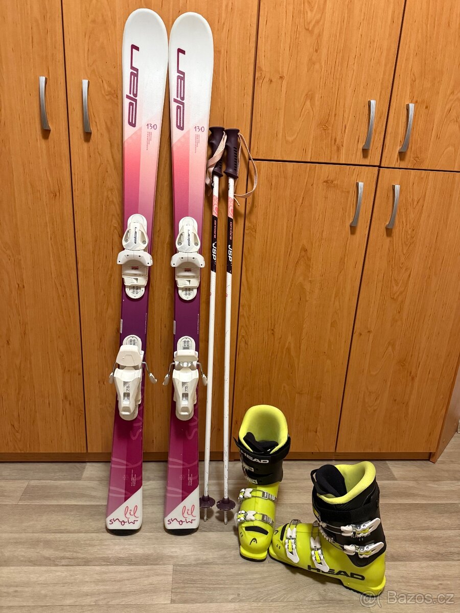 Dětské lyže 130 cm + lyžáky