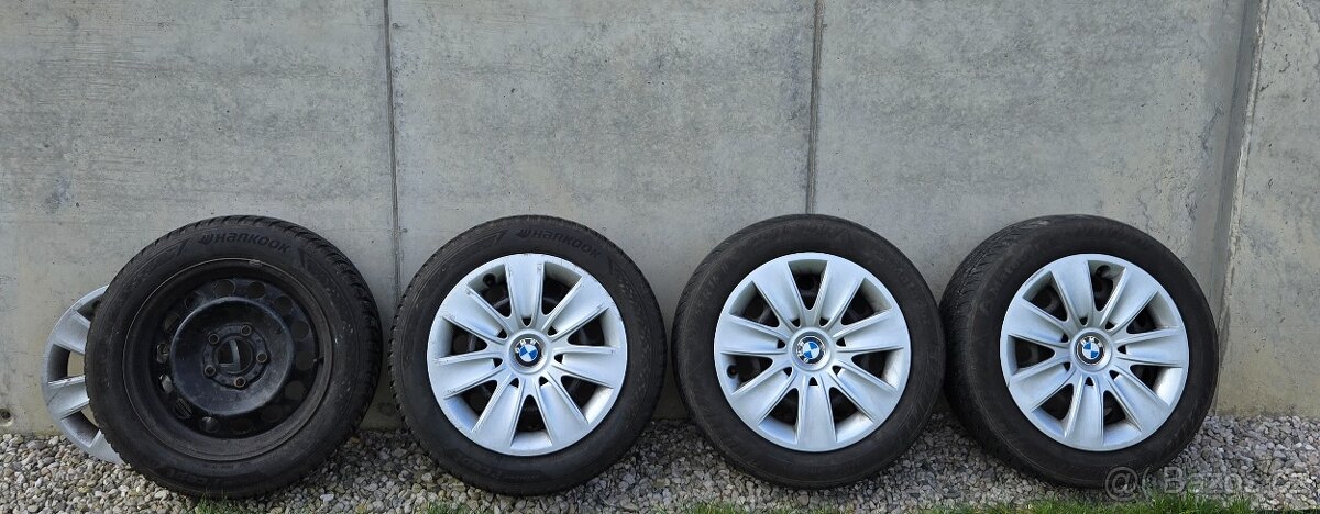205/55/16, 4x Zimni gumy + plech disky + poklice