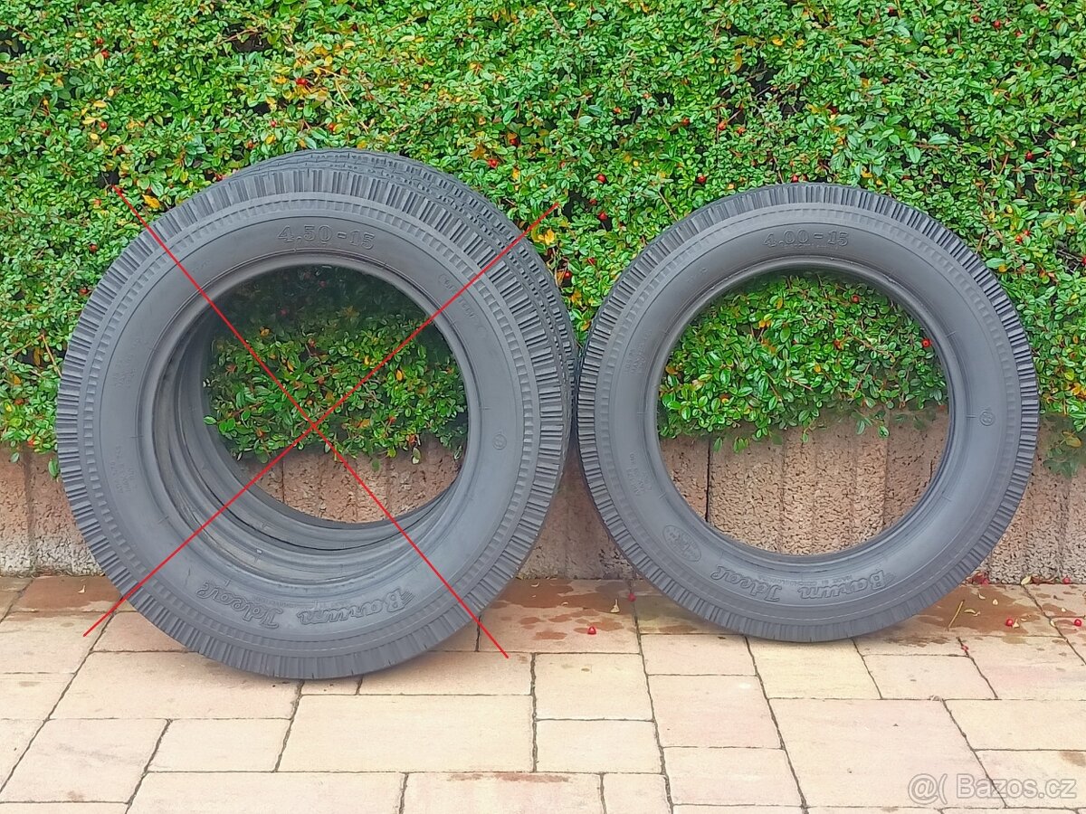 Historické pneu 4,00 – 15