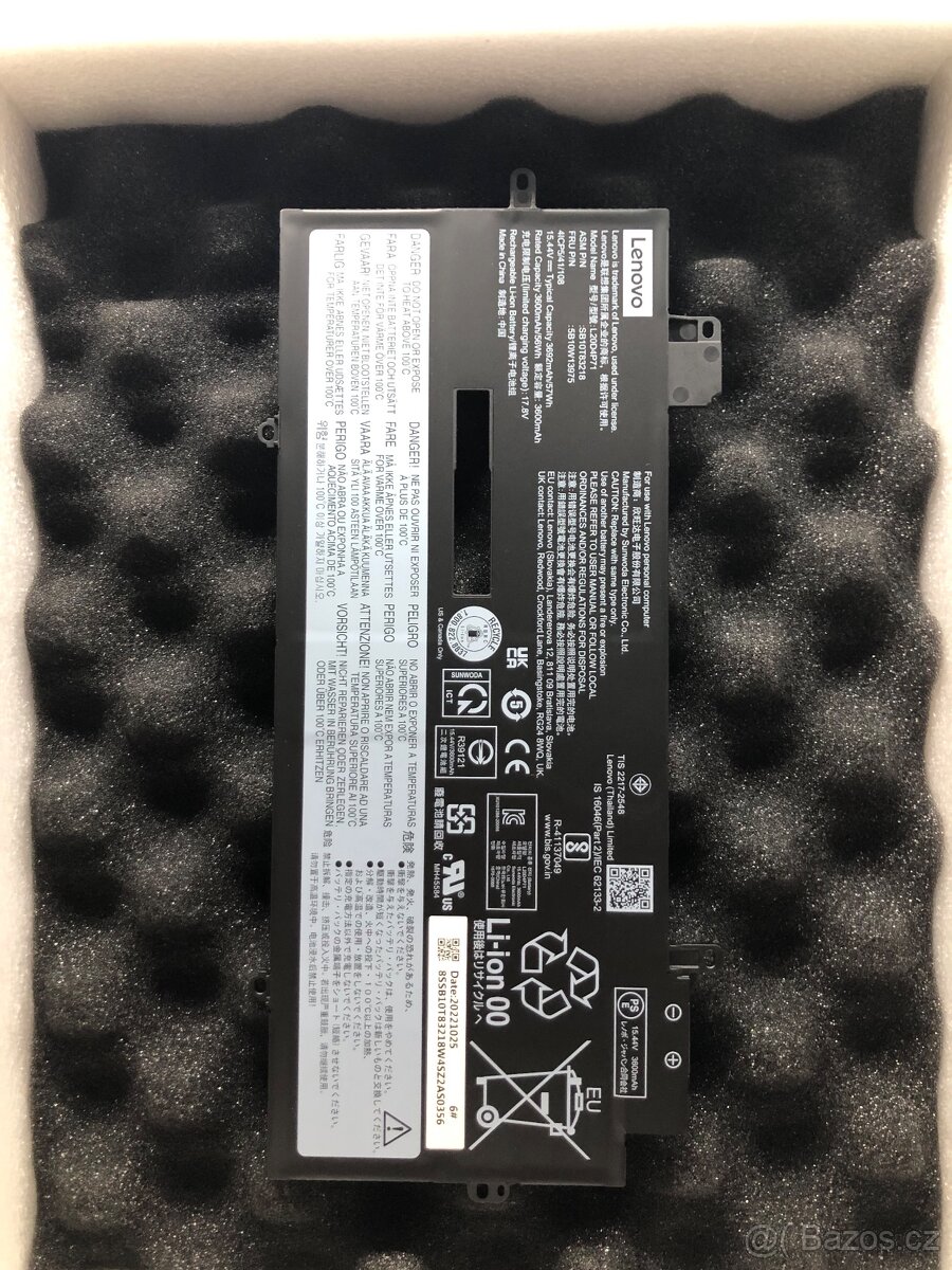Nová baterie  Lenovo ThinkPad X1 Carbon (10th Gen