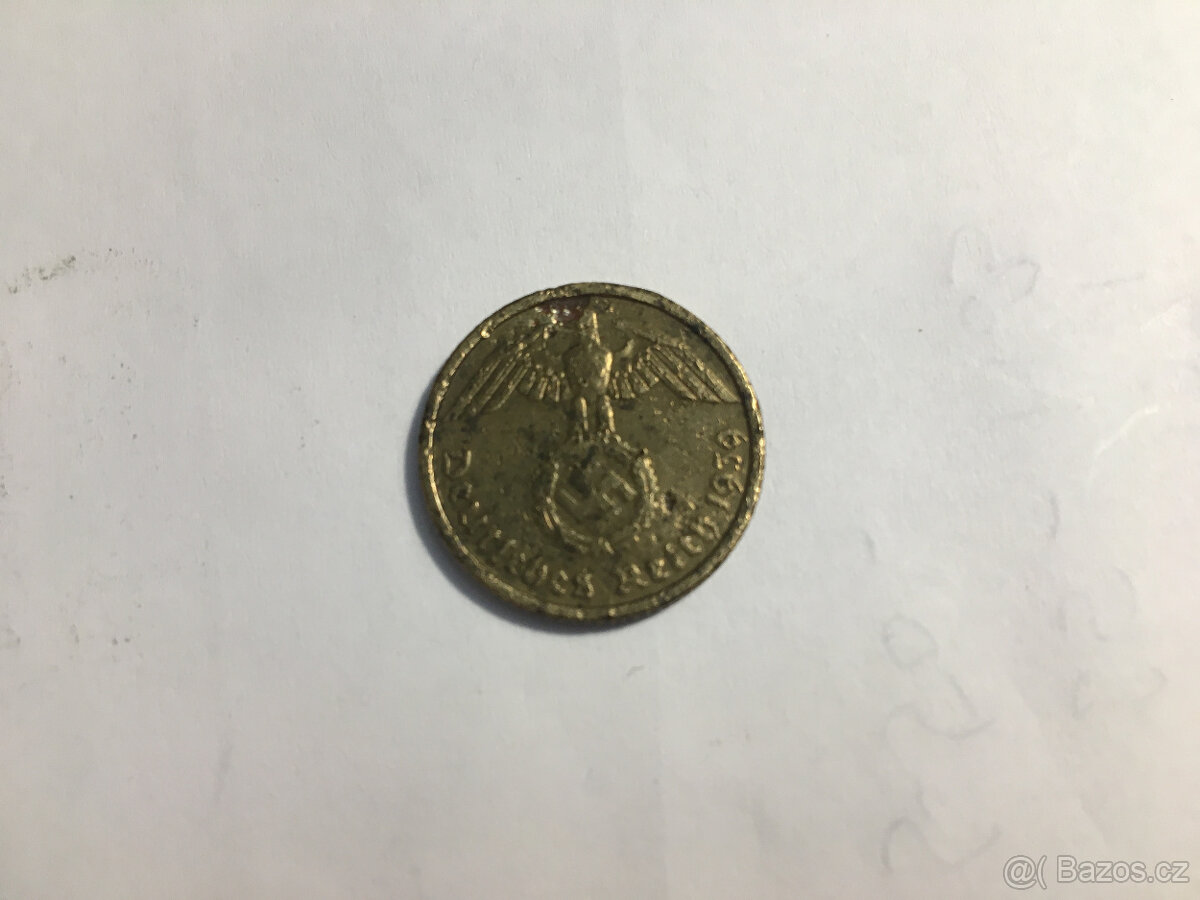 Německá mince 10-roku 1939...