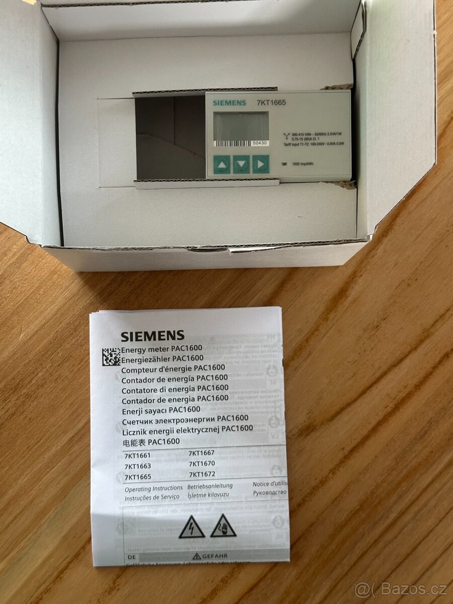 Nový Elektroměr Siemens ENTRON PAC1600 LCD 3fázový