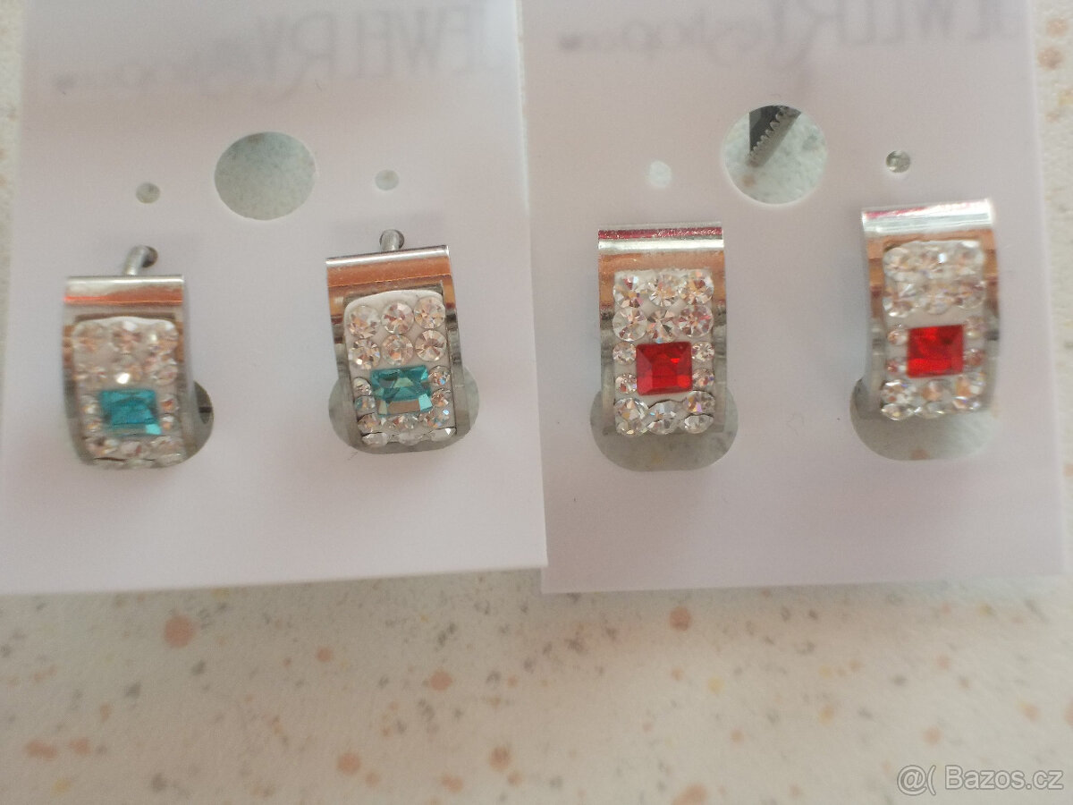 NAUŠNICE OCEL+SWAROVSKI