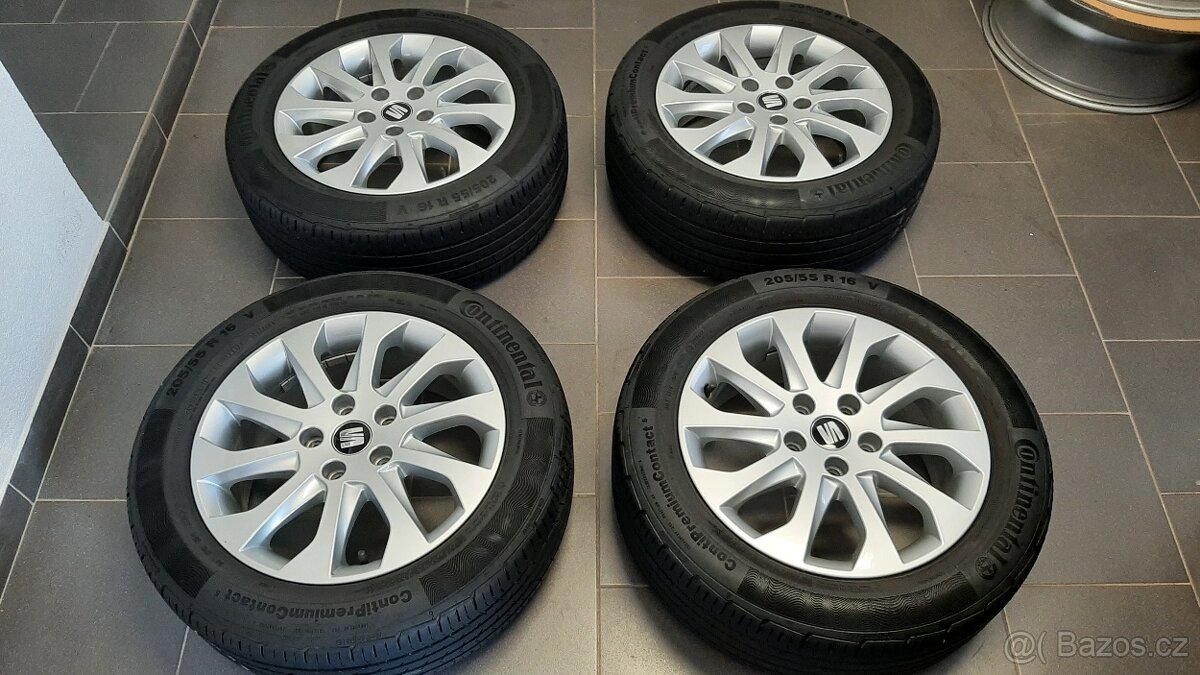 Alu kola Seat- škoda-VW R-16- 205/55R16-continetal