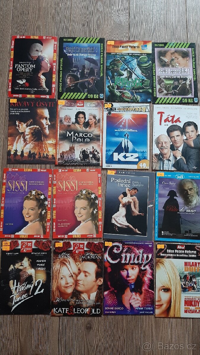 CD, DVD, filmy, hudba, mluvene slovo...