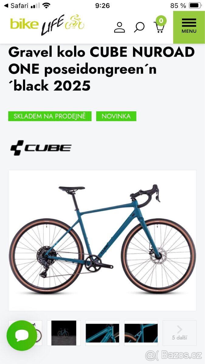 Gravel kolo Cube - rám S